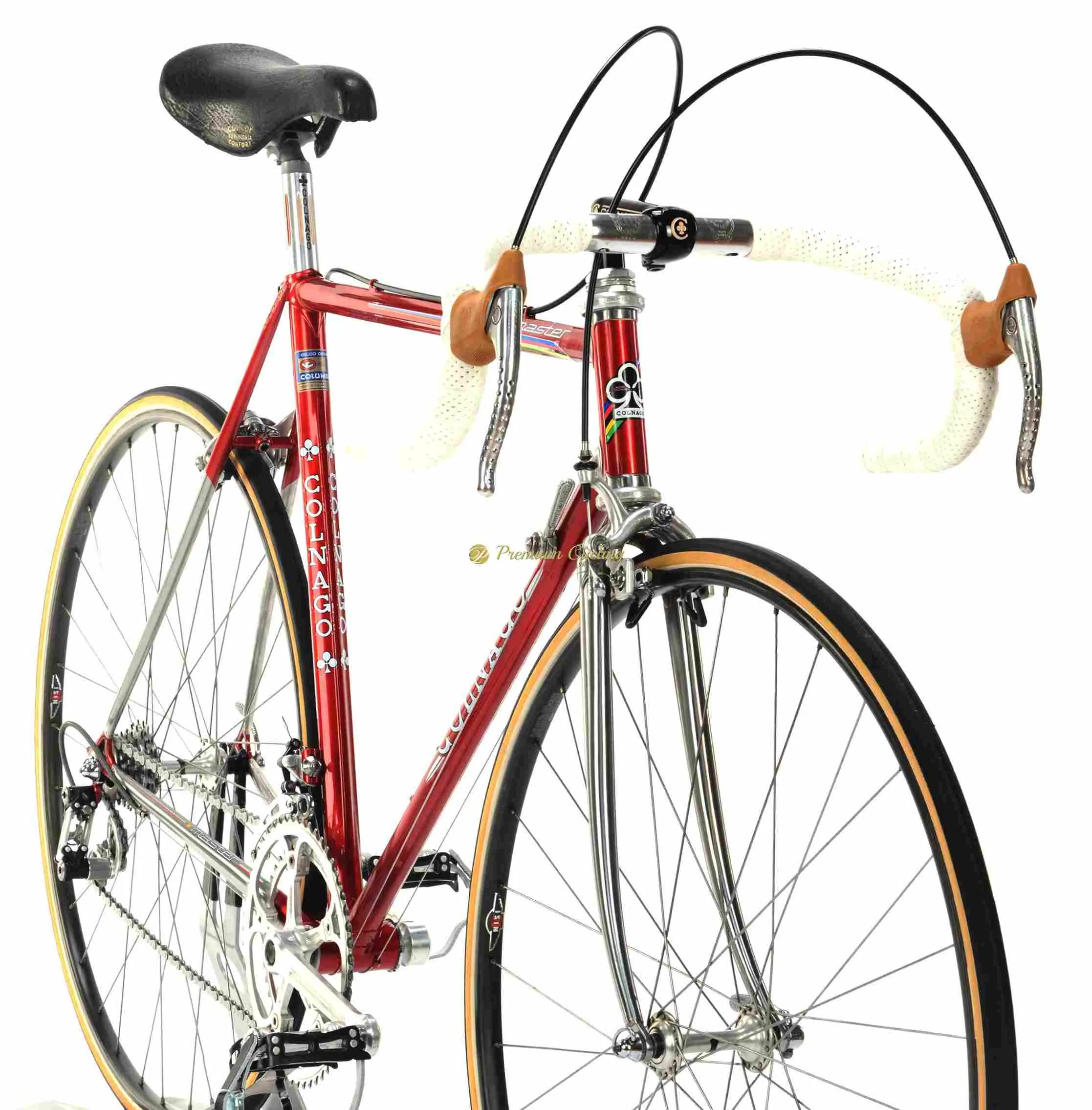 Vélo De Course Vintage Conti - Cadre Acier 53 Cm - Groupe Campagnolo - Rouge - Italie