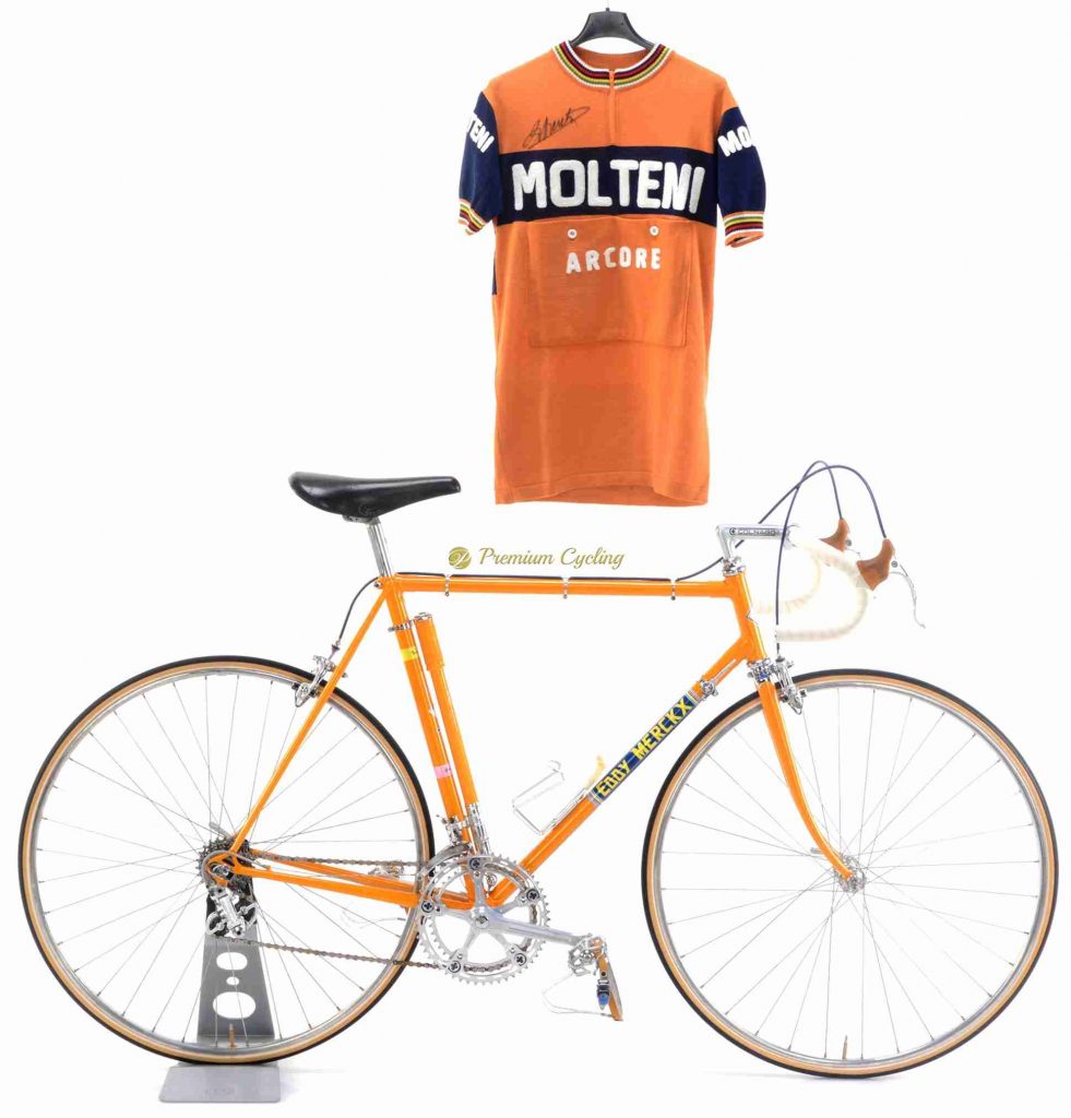 1972 COLNAGO Super Eddy Merckx Molteni with merino jersey, Eroica vintage steel collectible bike