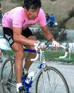 F.Moser in pink at the Giro d'Italia 1984