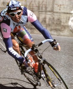 Tony Rominger in maglia rosa Giro d'Italia 1995