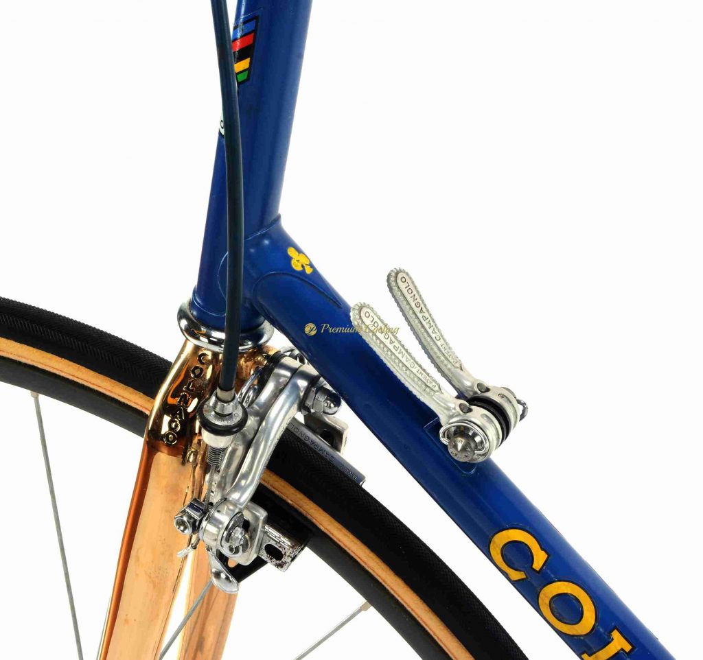 1980-81 COLNAGO Mexico TT Aerodinamica Oro 24k gold plated, 26-28 wheels, vintage steel time trial racing bike by Premium Cycling