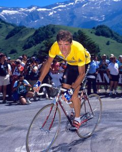 P.Delgado on PINARELLO TVT92 to win the Tour de France 1988
