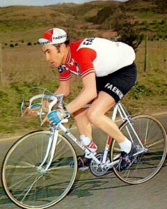 Eddy Merckx (Team Faemino 1970) riding a bike made by F.MASI