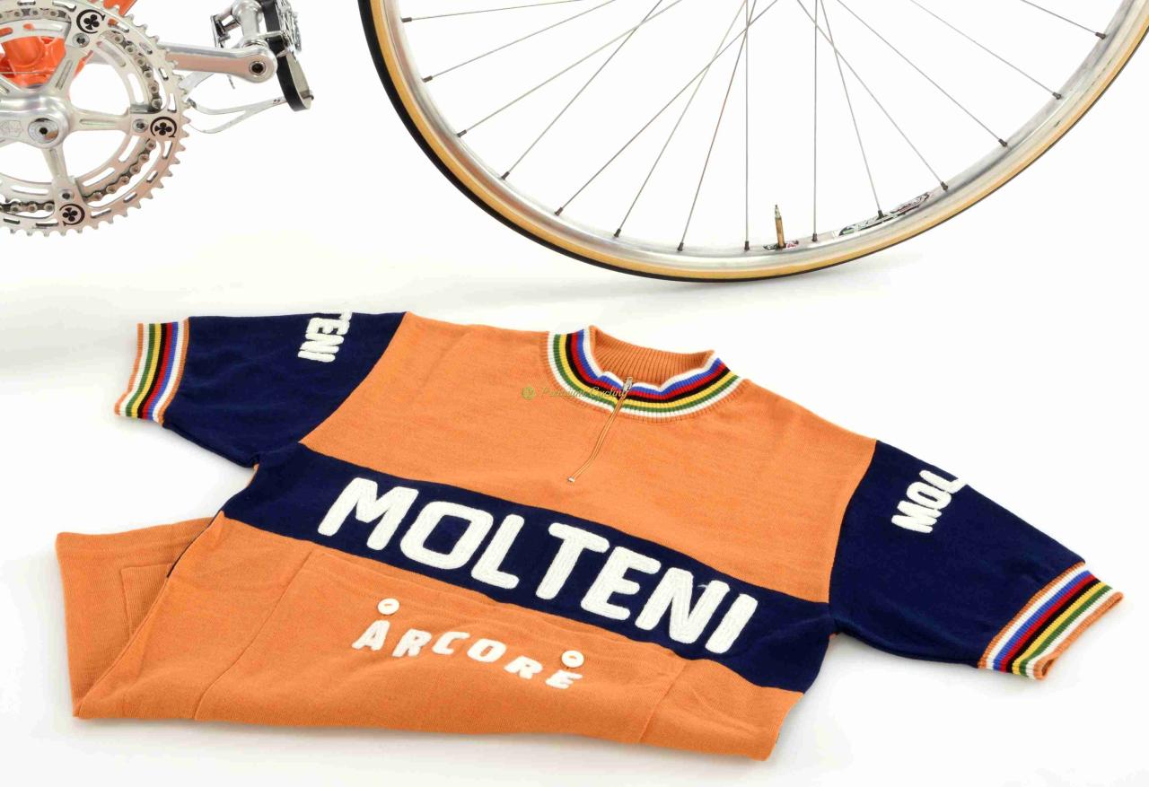 COLNAGO Eddy Merckx Molteni, Campagnolo Nuovo Record, 51cm (1973) + vintage Molteni jersey - Image 8